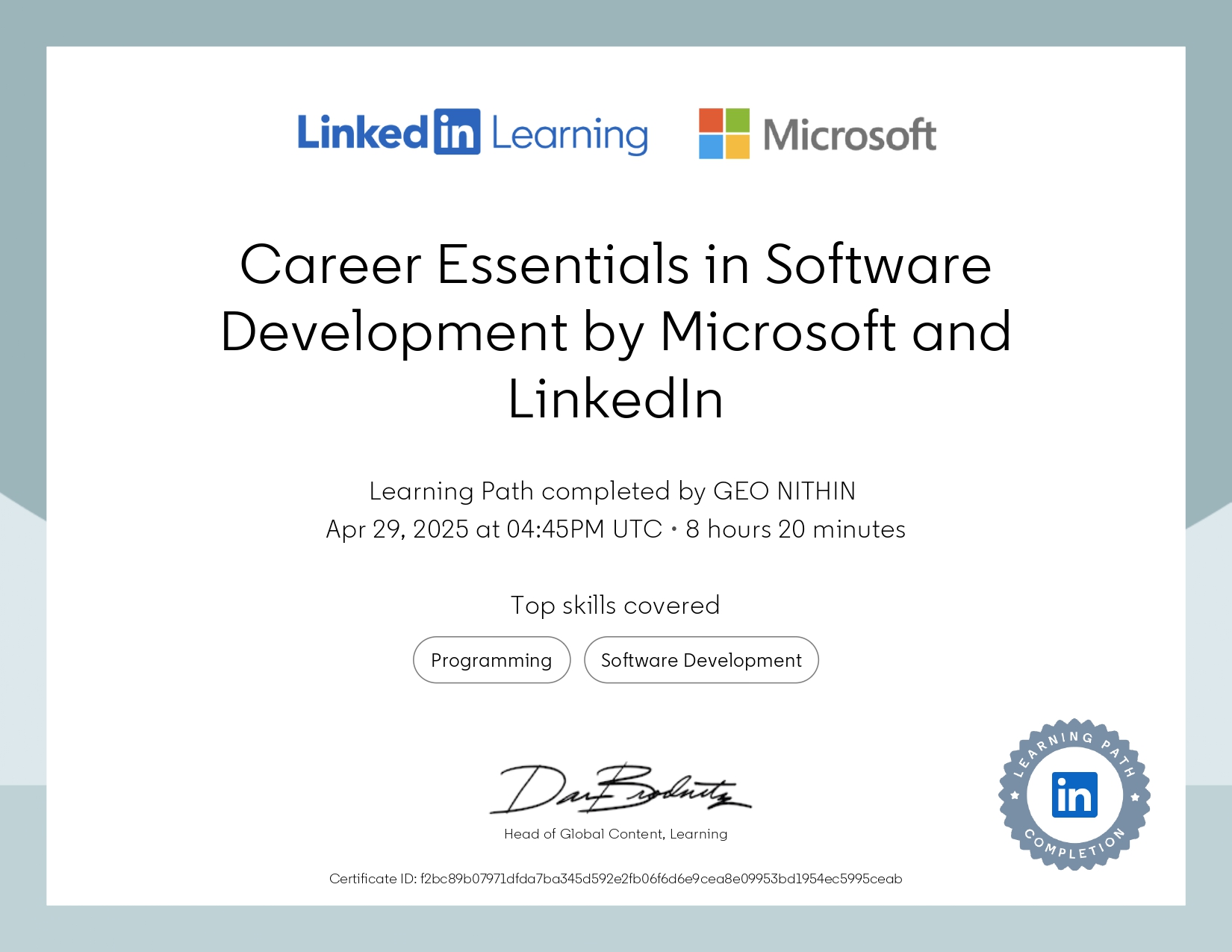 Certificate 3